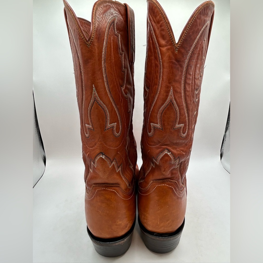 Lucchese 1883 Men’s Cowboy Western Boots Camel Brown Leather Women’s Size 10 2E - Picture 6 of 14